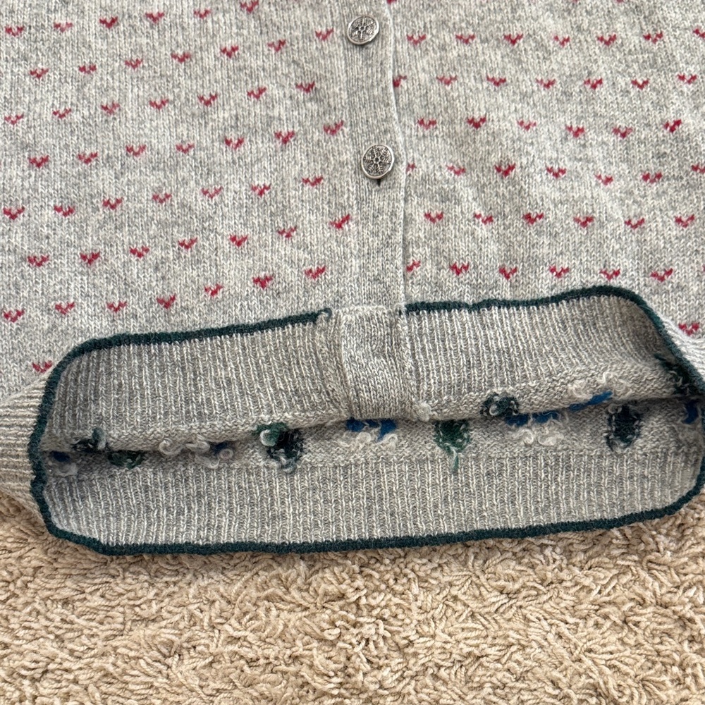 Vintage Woolrich Womens Fair Isle Mountain Button-up Wool Cardigan Sweater, sz M - Picture 7 of 14